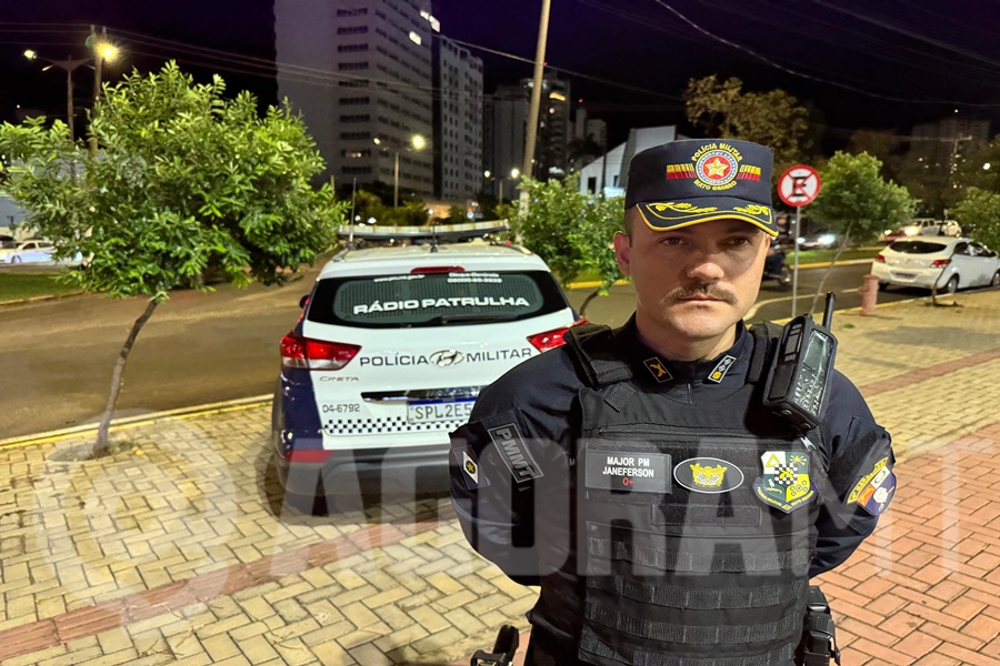 Imagem: Major Janeferson comandante 5oBPM Ação eficiente da Polícia Militar impede roubo, prende suspeitos e preserva a integridade das vítimas