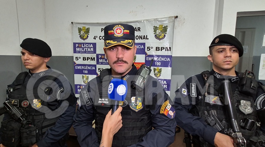 Imagem: Comandante 5o BPM Major Janeferson Polícia Militar desarticula ponto de tráfico de drogas e prende suspeita no bairro Rui Barbosa