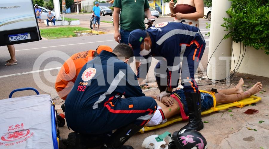 Imagem: 4 Colisão entre moto e carro deixa dois adolescentes de 16 anos gravemente feridos em Rondonópolis