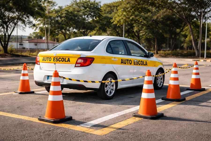 Imagem: Baliza auto escola Quatro estados já aprovaram o fim da baliza para obtenção da CNH
