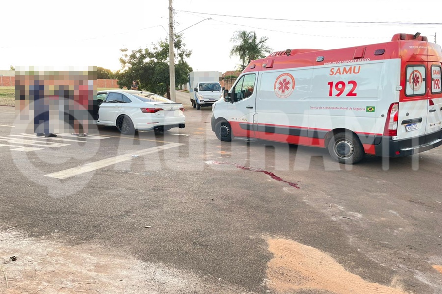 Imagem: O acidente acontecu no bairro Jardim da Mata Ciclista sofre ferimentos graves após colisão com carro no bairro Jardim da Mata