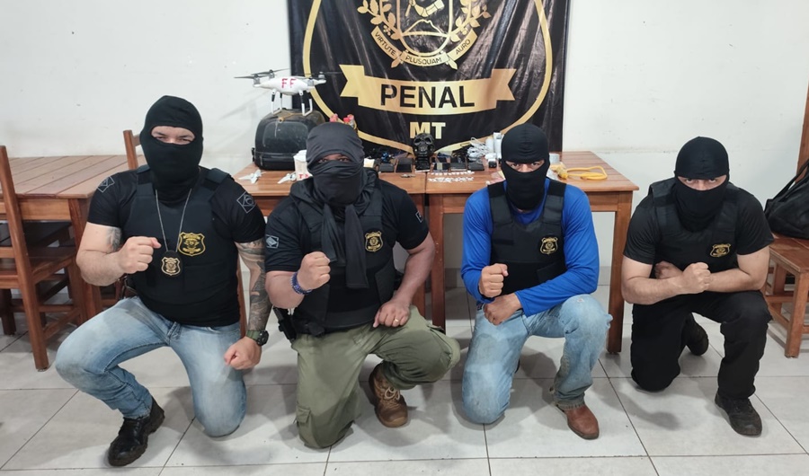 Imagem: Policia Penal de Rondonopolis 01 Operação Escudo Penal intercepta drones com materiais ilícitos na Penitenciária da Mata Grande