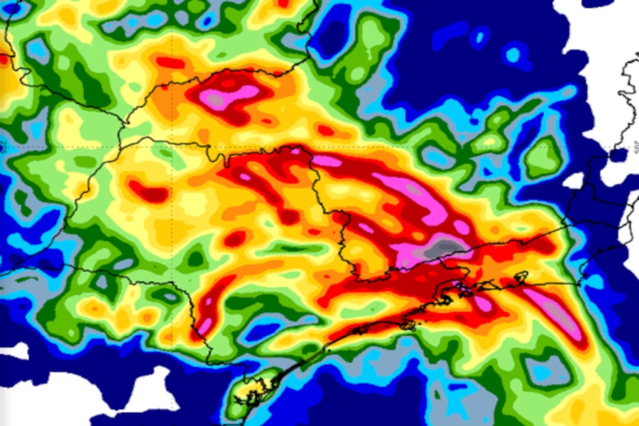 Imagem: Possiveis ciclones Inmet mantém alerta para temporais no Brasil com passagem de novo ciclone