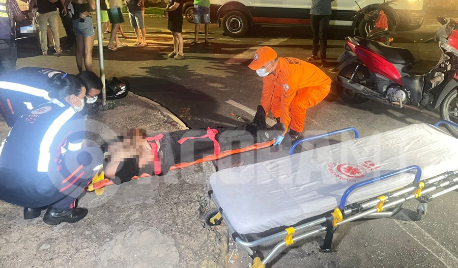 Imagem: Uma das vitimas sendo socorrida Rondonópolis | Duas pessoas ficam feridas após colisão entre motocicletas no Jardim Sumaré Imagem: Uma das vitimas sendo socorrida Rondonópolis | Duas pessoas ficam feridas após colisão entre motocicletas no Jardim Sumaré
