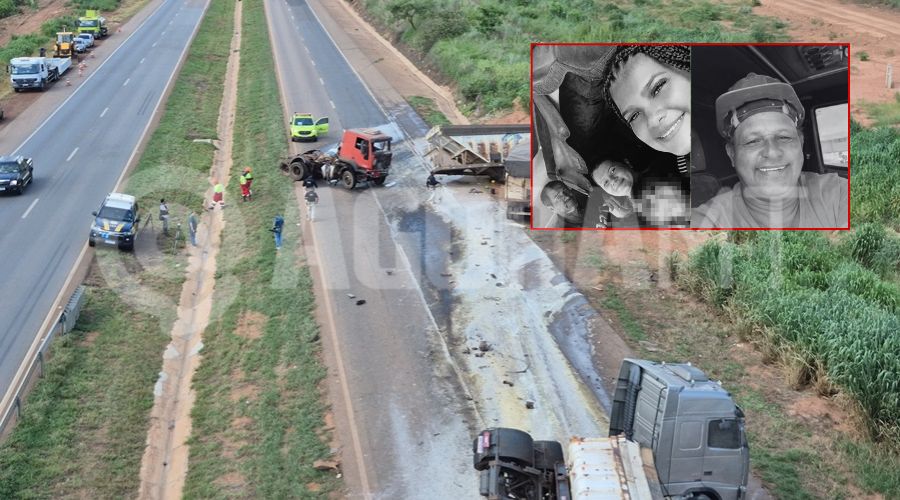 Imagem: VIDEO SITE 12 Sobe para quatro o número de mortos do grave acidente entre carretas e motocicleta na BR-163