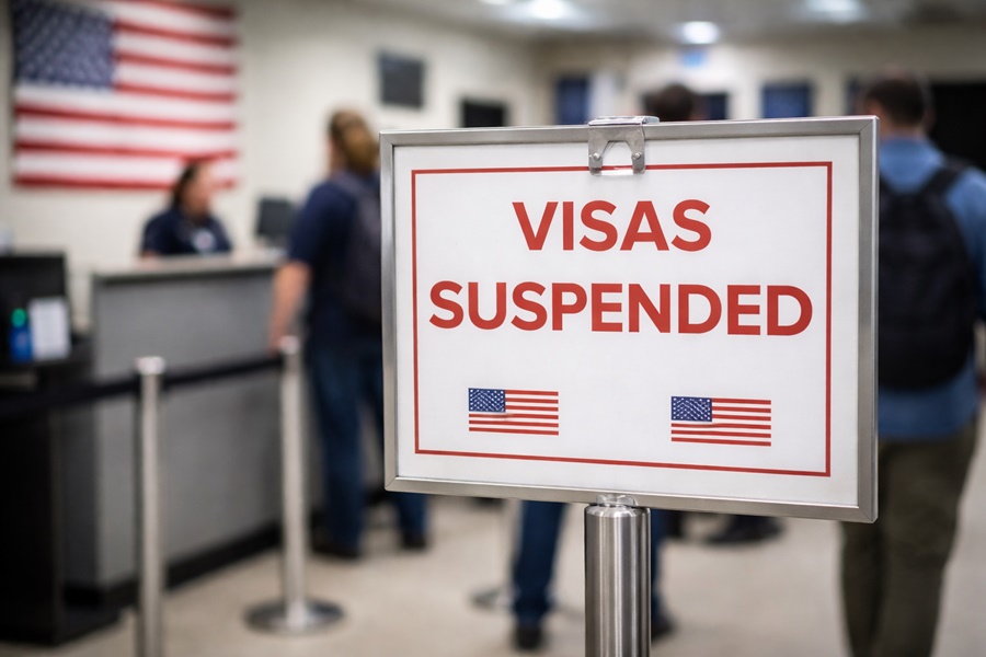 Imagem: Vistos suspensos pelo EUA EUA suspendem vistos de imigração para Brasil e outros 74 países