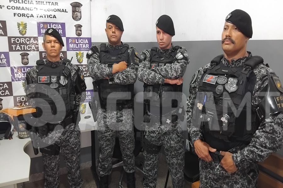 Imagem: forca tatica Delivery de drogas é interrompido pela Força Tática e suspeito é preso em flagrante na região central
