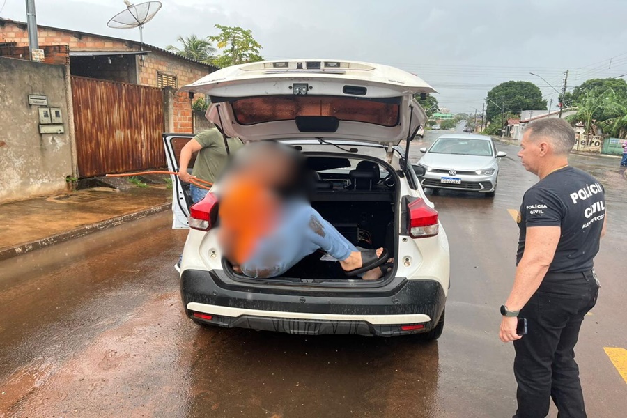 Imagem: Individuo preso pela PC Polícia Civil prende suspeito de furtos em Alto Araguaia durante Operação Escalada