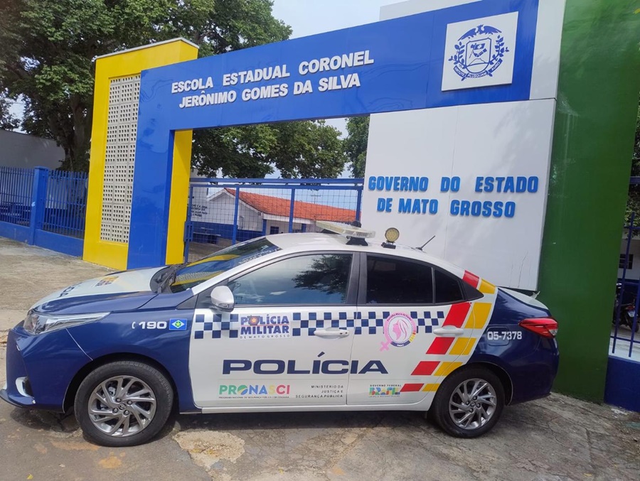 Imagem: Palestra em escola 5º Comando Regional inicia Operação Mulheres 2026 em Araguaiana com foco na prevenção