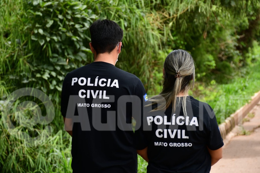 Imagem: Policia Civil no local Corpo é localizado na BR-364 em Rondonópolis; caso é investigado