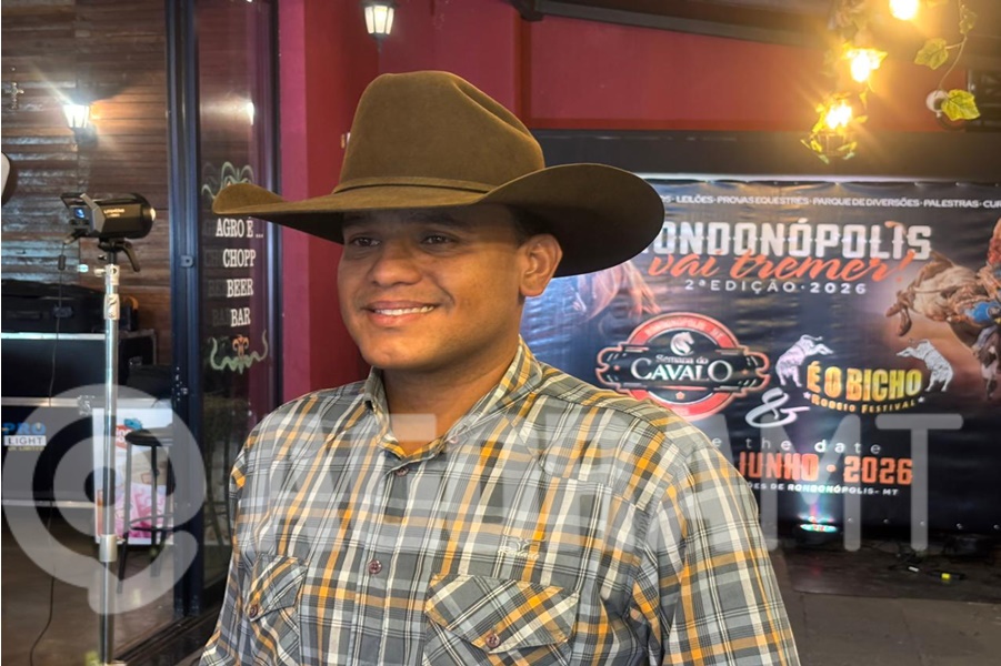 Imagem: Romulo de Jesus integrante da Companhia E o Bicho 01 2ª edição da Semana do Cavalo é lançada em Rondonópolis e promete rodeio, provas e grandes shows