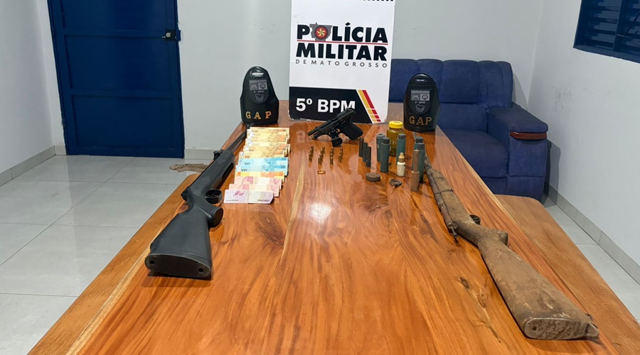 Imagem: WhatsApp Image 2026 02 05 at 07.39.51 PM apreende armas e munições na zona rural de Pedra Preta durante operação contra facções
