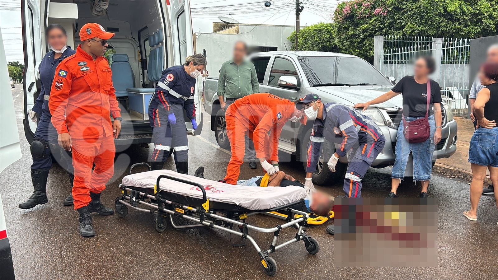 Imagem: WhatsApp Image 2026 02 23 at 08.25.49 1 Idoso fica ferido após queda ao descer de caminhonete no bairro Jardim dos Pioneiros