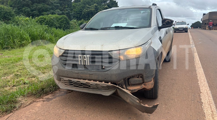 Imagem: WhatsApp Image 2026 02 25 at 09.31.51 1 Motociclista fica ferido em acidente envolvendo três veículos na MT-130 em Rondonópolis