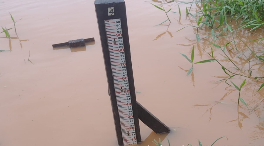 Imagem: nivel da agua Defesa Civil faz alerta de chuvas intensas durante o feriado de carnaval em Rondonópolis