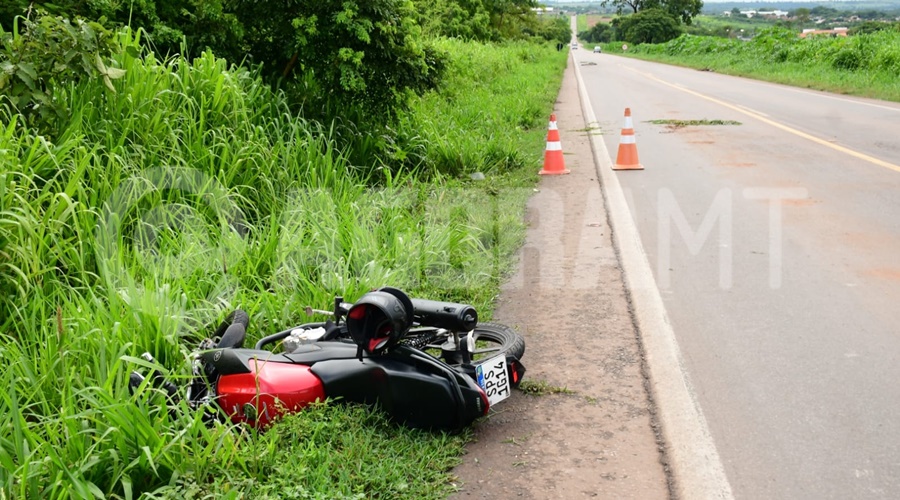 Imagem: padinv Motociclista fica em estado grave após colisão com caminhão no Anel Viário em Rondonópolis