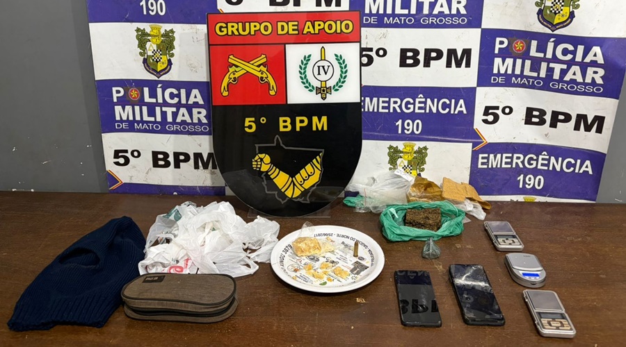 Imagem: ADKV 1 Suspeito é preso por tráfico de drogas durante operação da PM no Jardim Rui Barbosa