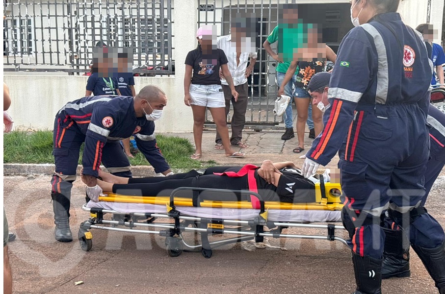 Imagem: Acidente no Jardim Europa Acidente entre dois veículos deixa mulher ferida no bairro Jardim Europa em Rondonópolis