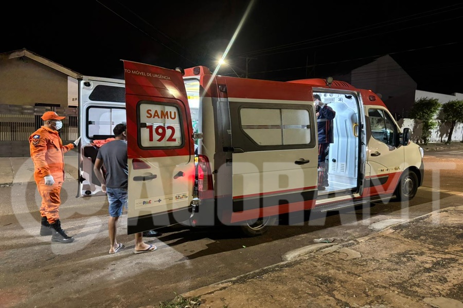 Imagem: Acidente no bairro Cidade Alta Uma criança e duas mulheres ficam feridas em acidente com motocicletas no bairro Cidade Alta