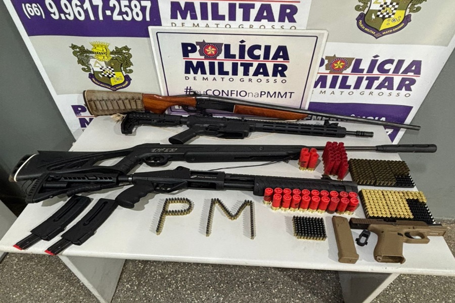 Imagem: Aemas e municoes apreendidas Polícia Militar aumenta em 64% as apreensões de armas de fogo em todo o Estado de MT Imagem: Aemas e municoes apreendidas Polícia Militar aumenta em 64% as apreensões de armas de fogo em todo o Estado de MT