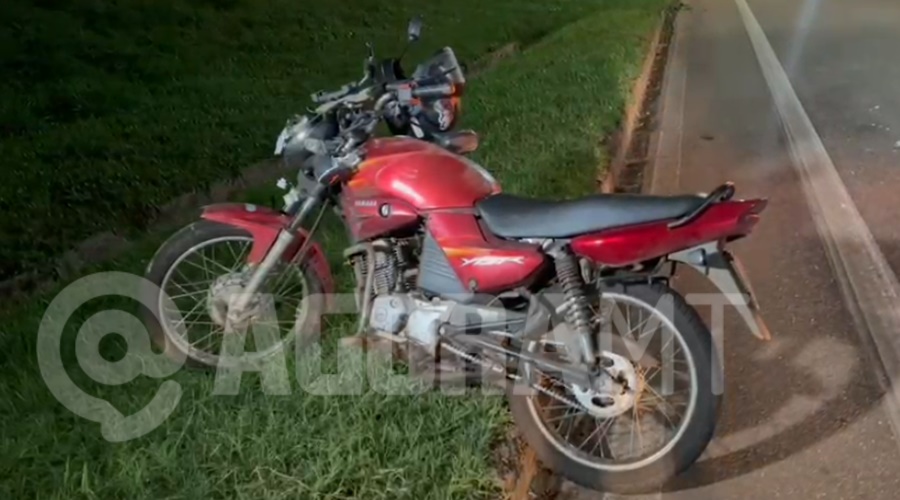 Imagem: Motocicleta que a vitima conduzia 01 Pane nos freios pode ser a causa de queda de motociclista próximo ao viaduto; ficou ferido e foi socorrido