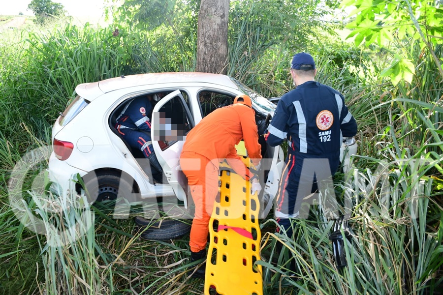 Imagem: O motorista foi encaminhado para o Hospital Regional Motorista fica ferido após perder controle de veículo e bater em árvore na MT-383 em Rondonópolis Imagem: O motorista foi encaminhado para o Hospital Regional Motorista fica ferido após perder controle de veículo e bater em árvore na MT-383 em Rondonópolis