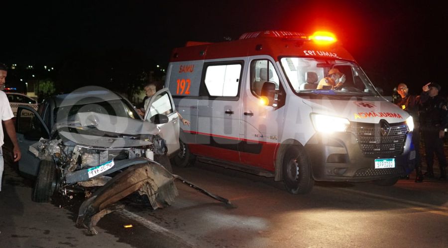 Imagem: VIDEO SITE 11 Colisão grave entre dois carros deixa três pessoas feridas no Anel Viário de Rondonópolis