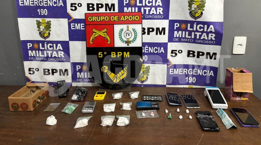 Imagem: VIDEO SITE 4 Dois são detidos por tráfico de drogas e menor é apreendida em ação da PM no Nova Era