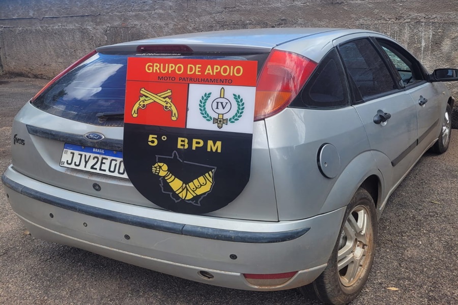 Imagem: Veiculo recuperado Motopatrulhamento do 5º BPM recupera veículo roubado em Rondonópolis com apoio do monitoramento Vigia Mais Imagem: Veiculo recuperado Motopatrulhamento do 5º BPM recupera veículo roubado em Rondonópolis com apoio do monitoramento Vigia Mais