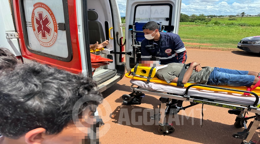 Imagem: WhatsApp Image 2026 03 20 at 14.23.44 Acidente entre duas motocicletas deixa dois condutores feridos no bairro Alfredo de Castro