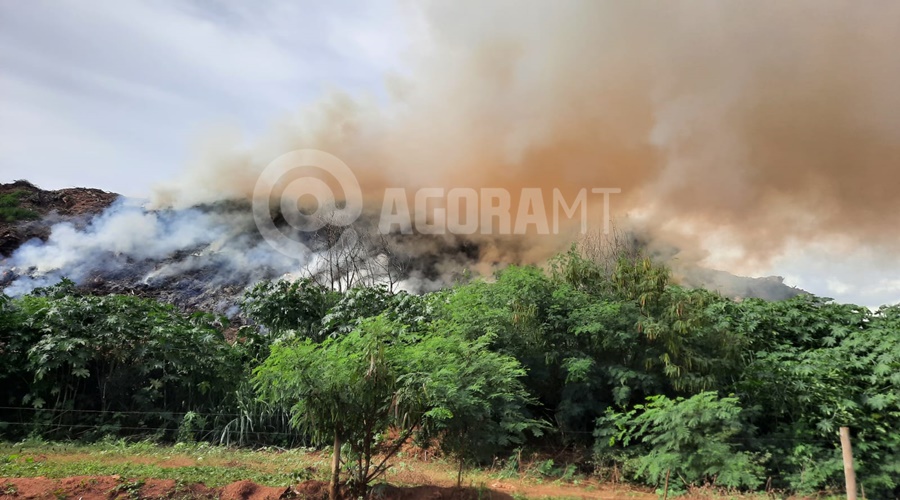 Imagem: WhatsApp Image 2026 03 24 at 15.11.49 Incêndio de grandes proporções no lixão da Mata Grande preocupa moradores