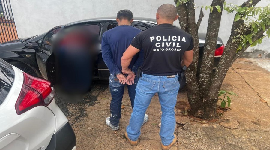 Imagem: beb67111 7a99 42f5 ad1d b042fee44457 Investigação da Polícia Civil de MT leva à prisão de foragido da Justiça de Mato Grosso do Sul em Alto Araguaia