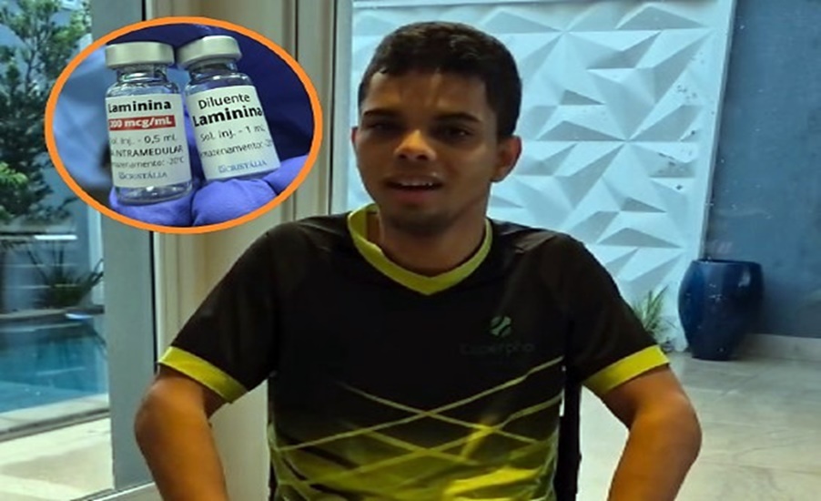 Imagem: polilaminina Após acidente, jovem de Mato Grosso é o primeiro a receber tratamento com polilaminina