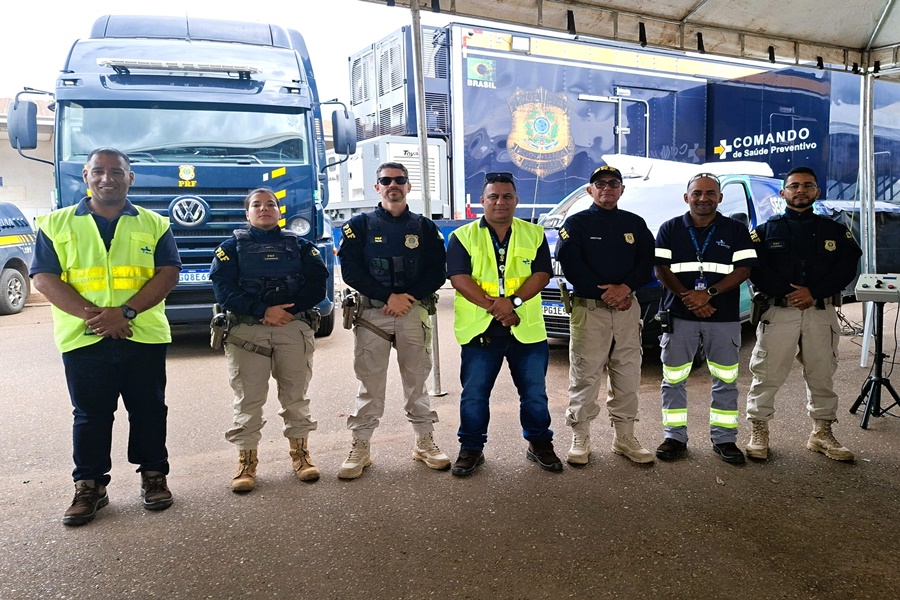 Imagem: rota do oeste e prf Nova Rota apoia ação gratuita de saúde e segurança viária para caminhoneiros na BR-163