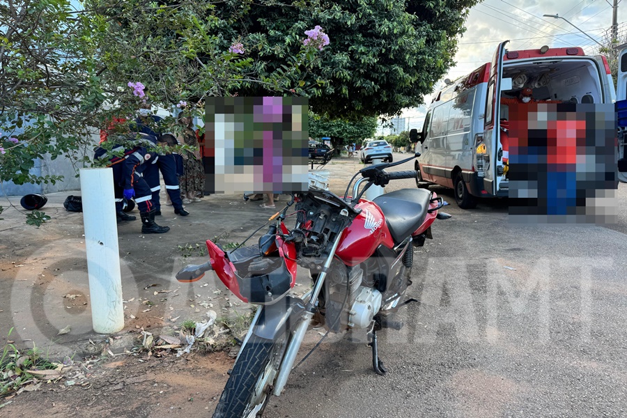 Imagem: Acidente na regiao do bairro Bom Pastor 02 Colisão entre carro e moto deixa dois feridos em Rondonópolis Imagem: Acidente na regiao do bairro Bom Pastor 02 Colisão entre carro e moto deixa dois feridos em Rondonópolis