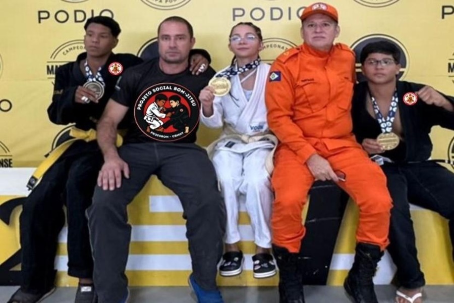 Imagem: BOMBEIROS Alunos de projeto social do CBMMT conquistam nove medalhas em campeonato estadual de Jiu-Jitsu