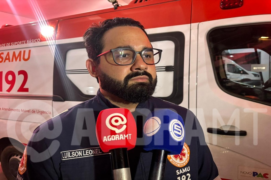 Imagem: Doutor Leonel medico do Samu Dois adultos e uma criança ficam gravemente feridos após forte colisão entre duas motos em Rondonópolis Imagem: Doutor Leonel medico do Samu Dois adultos e uma criança ficam gravemente feridos após forte colisão entre duas motos em Rondonópolis