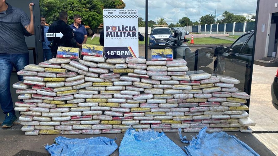 Imagem: Droga apreendida PM apreende 229 quilos de maconha e supermaconha em Pontes e Lacerda
