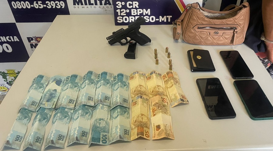 Imagem: IABDV PM prende três faccionados por sequestro e apreende pistola em Sorriso