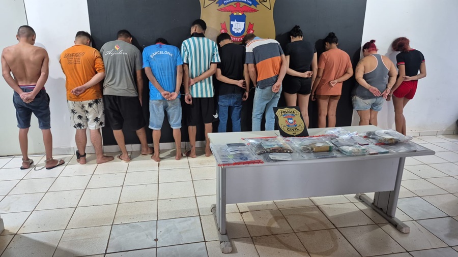 Imagem: Suspeitos detidos Com apoio do Ciopaer, Polícia Civil deflagra Operação Catalunha e cumpre 20 mandados de prisão