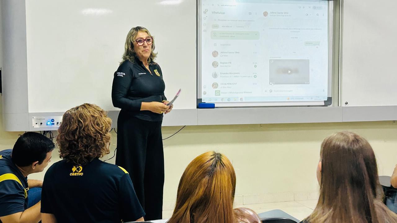 Imagem: WhatsApp Image 2026 04 01 at 11.51.07 Polícia Civil realiza palestra no Sesi de Rondonópolis sobre prevenção à violência doméstica