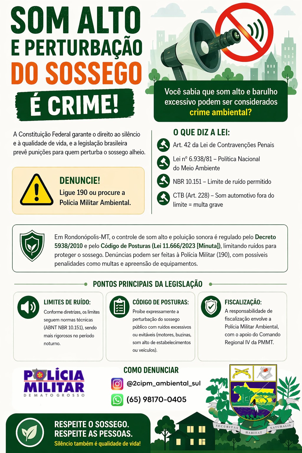 Imagem: WhatsApp Image 2026 04 24 at 09.18.02 Som alto é infração e pode resultar em punições severas em Rondonópolis