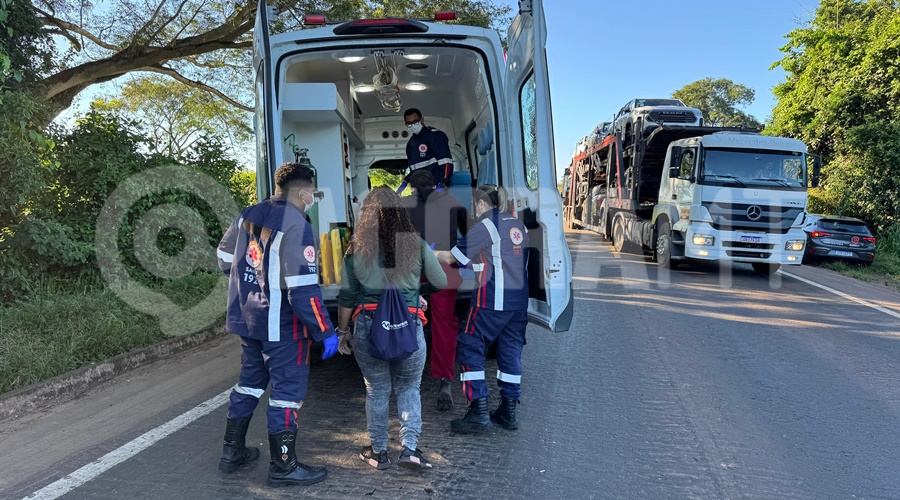 Imagem: adkmcd Colisão envolvendo carro, moto e caminhão deixa três feridos na BR-364 em Rondonópolis Imagem: adkmcd Colisão envolvendo carro, moto e caminhão deixa três feridos na BR-364 em Rondonópolis