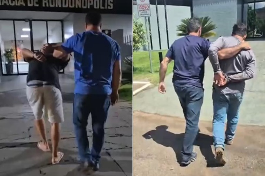 Imagem: detidos pela PJC Polícia Civil prende dois homens em Rondonópolis em menos 24h por descumprimento de medidas protetivas Imagem: detidos pela PJC Polícia Civil prende dois homens em Rondonópolis em menos 24h por descumprimento de medidas protetivas