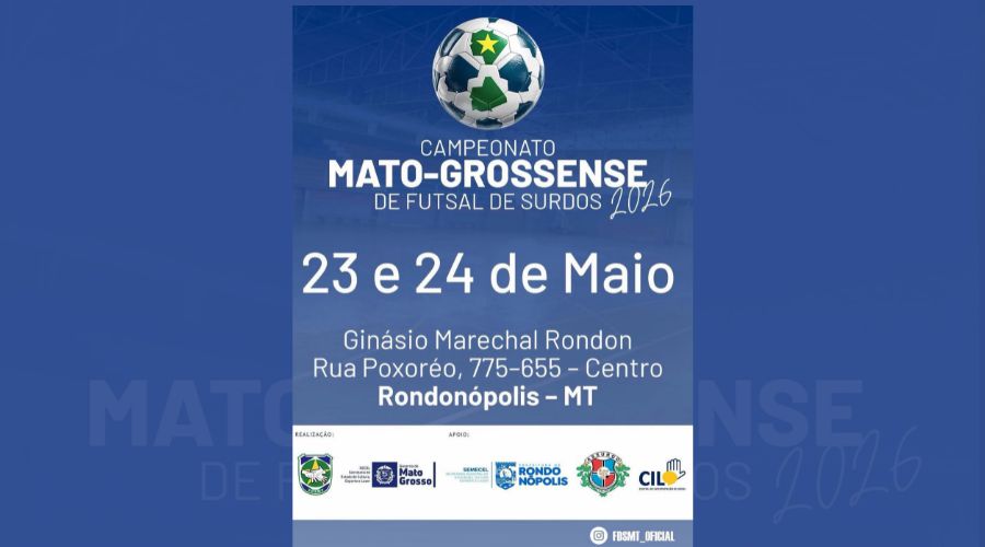 Imagem: ENQUADRAMENTO SITE 13 Rondonópolis sediará campeonato mato-grossense de futsal de surdos no próximo sábado Imagem: ENQUADRAMENTO SITE 13 Rondonópolis sediará campeonato mato-grossense de futsal de surdos no próximo sábado