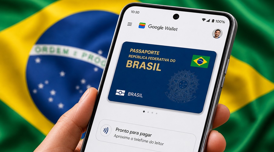 Imagem: PASSAPORTE BRASILEIRO Google Wallet passa a oferecer passaporte digital também no Brasil