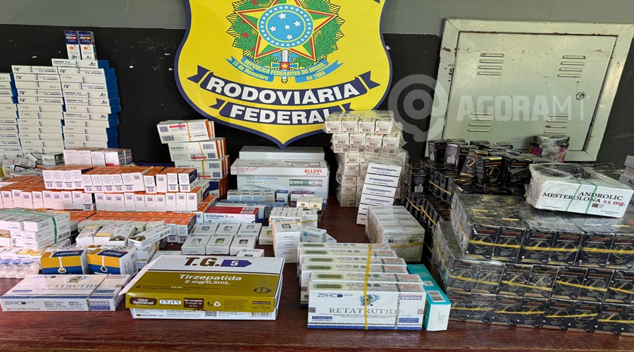 Imagem: WhatsApp Image 2026 05 04 at 10.19.20 PRF realiza apreensão de canetas emagrecedoras e anabolizantes em Rondonópolis