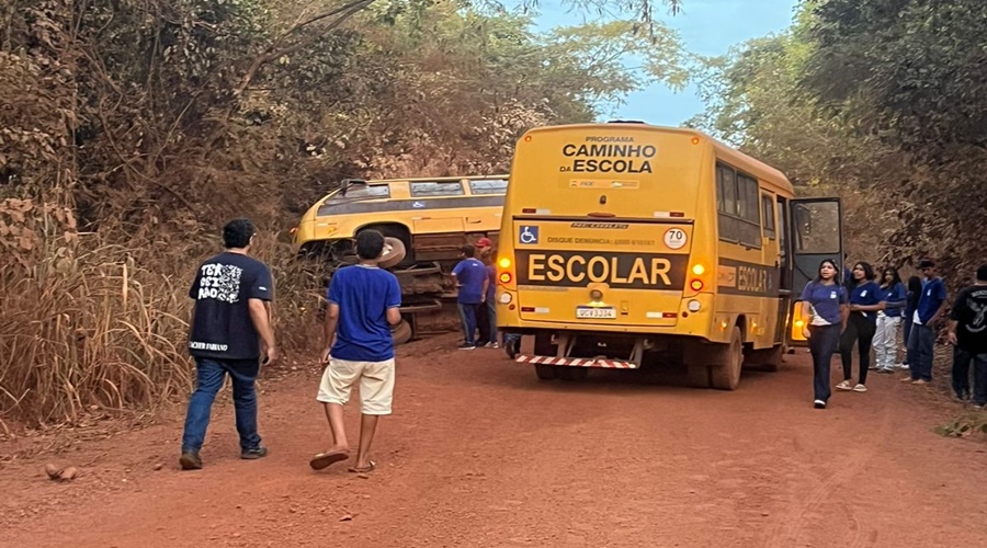 Imagem: WhatsApp Image 2026 05 13 at 18.00.22 Secretaria de Educação confirma feridos leves após acidente com ônibus escolar na zona rural de Rondonópolis