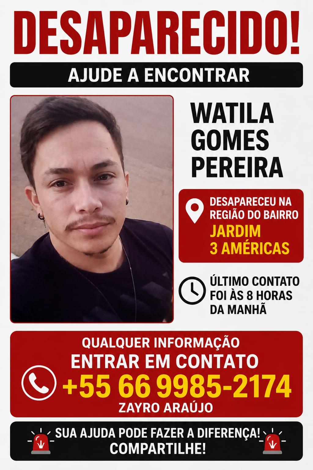 Imagem: WhatsApp Image 2026 05 17 at 15.52.40 Jovem desaparece em Rondonópolis e carro é encontrado abandonado com carta e vestígios de sangue Imagem: WhatsApp Image 2026 05 17 at 15.52.40 Jovem desaparece em Rondonópolis e carro é encontrado abandonado com carta e vestígios de sangue