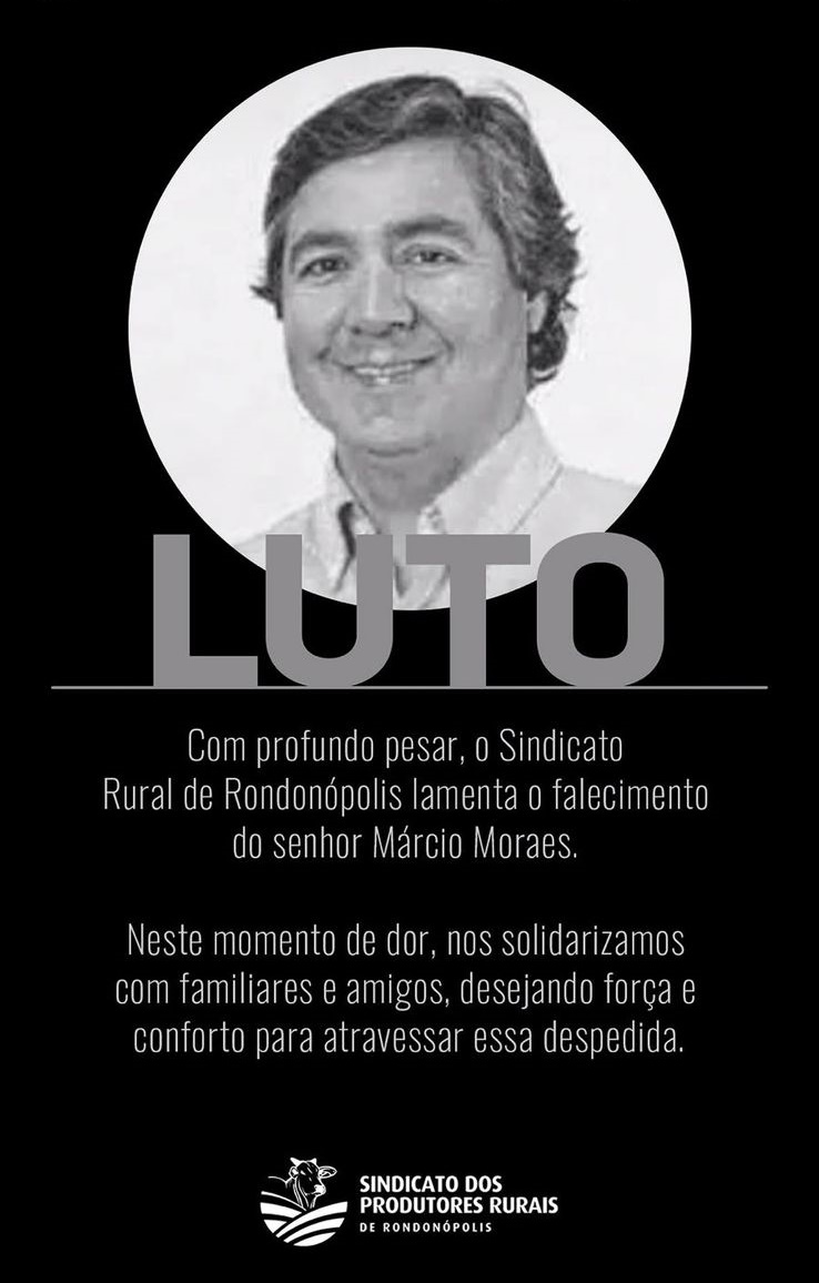 Imagem: WhatsApp Image 2026 05 25 at 15.12.45 Sindicato Rural adia lançamento da 52ª Exposul após morte de ex-diretor Marcio Moraes